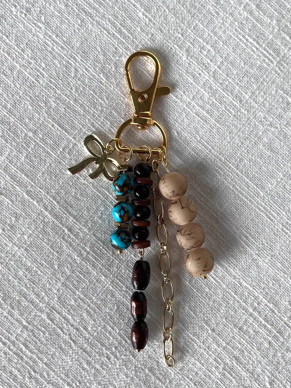 Turquoise + Gold | Boho Chic | Handmade Bag Charm
